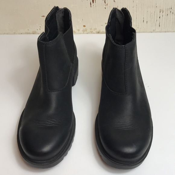 💙 Sorel Black Leather Ankle Boot - Picture 6 of 13